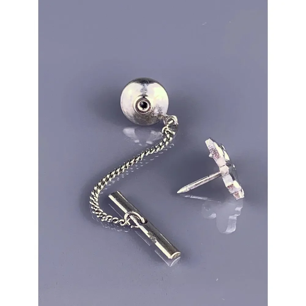 LOOM Moose Tie Tack Pin Silver Tone Loyal Order Fraternal Masonic Vintage